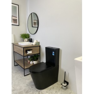 Pani Matte Black Rimless Toilet Suite
